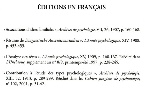 Bibliographie raisonne, Index des titres en franais