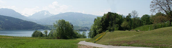 Le lac de Zurich  Bollingen (vue de la route de Wagen)