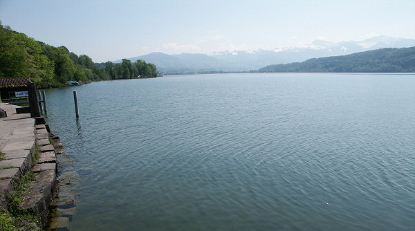 Le lac de Zurich, vue à partir de Bollingen