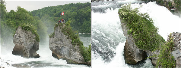 Rochers isols au coeur des chutes du Rhin  Laufen